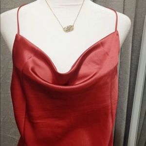 Satin cow neck top